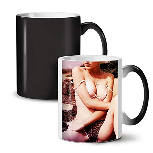 Erotisch Mädchen Nackt Sexy Farbwechselbecher, Frau Tasse - Großer, Easy-Grip-Griff, Wärmeaktiviert, Ideal für Kaffee- und Teetrinker von Wellcoda von Wellcoda