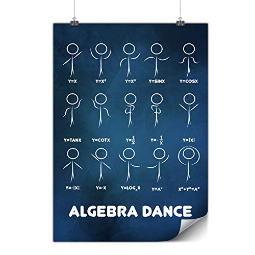 Wellcoda Algebra Mathematik Tanzen Plakat Nerds A1 (84cm x 60cm) Glänzend schweres Papier, Ideal für die Gestaltung, Einfach zu hängen Kunst von Wellcoda