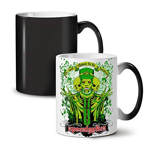 Wellcoda Apocalyptica Tod Zombie Farbwechselbecher, Böse Tasse - Großer, Easy-Grip-Griff, Wärmeaktiviert, Ideal für Kaffee- und Teetrinker von Wellcoda