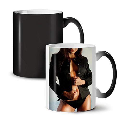 Nackt Erotisch Mädchen Sexy Farbwechselbecher, Verführung Tasse - Großer, Easy-Grip-Griff, Wärmeaktiviert, Ideal für Kaffee- und Teetrinker von Wellcoda von Wellcoda