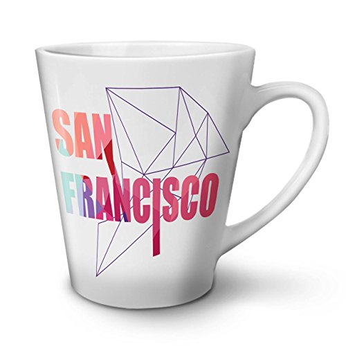 San Francisco cisco Latte BecherSF Stadt USA Kaffeetasse - Komfortabler Griff, Zweiseitiger Druck, robuste Keramik von Wellcoda von Wellcoda