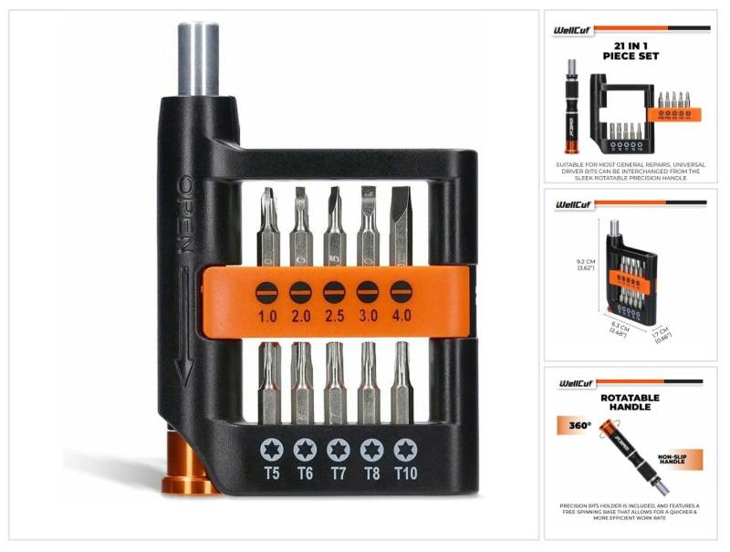 Wellcut Diamanttrennscheibe Präzisions-Mehrzweck-Schraubendreher-Bit-Set, Schraubendreher mit rut, Ø 115 mm, (1-tlg) Wellcut Diamanttrennscheibe Präzisions-Mehrzweck-Schraubendreher-Bit-Set, Schraubendreher mit rut, Ø 115 mm, (1-tlg) von Wellcut