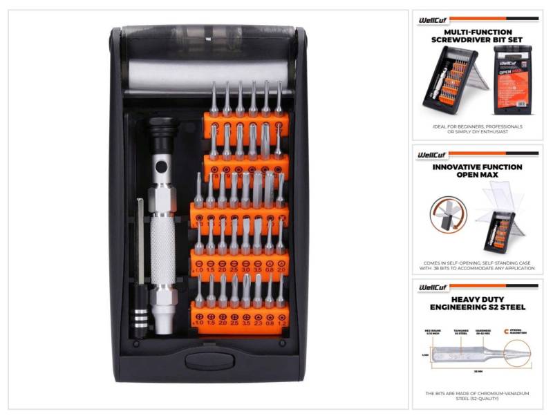 Wellcut Diamanttrennscheibe Präzisions-Mehrzweck-Schraubendreher-Bit-Set mit 60 mm Verlängerungss, Ø 115 mm, (1-tlg) Wellcut Diamanttrennscheibe Präzisions-Mehrzweck-Schraubendreher-Bit-Set mit 60 mm Verlängerungss, Ø 115 mm, (1-tlg) von Wellcut