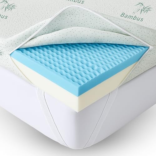 Welldora Premium Topper 160x200cm – ideal für unbequeme Matratze, Schlafsofa & Boxspringbett, wendbar mit 2 Härten, orthopädischer 5-Zonen-Matratzentopper, Oeko-TEX, Bambus & fachärztlich geprüft von Welldora