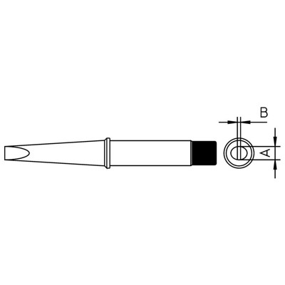 Lötspitze Serie CT, CT6 E7/7,0mm, gerade, 370°C von Weller