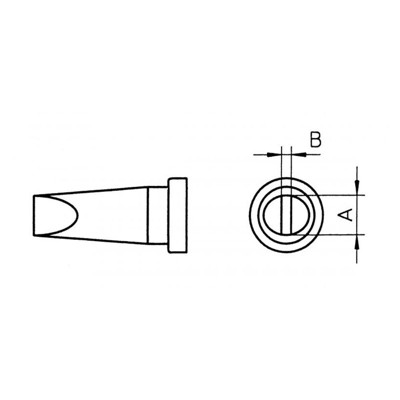 Lötspitze Serie LT, LT H/0,8 x 0,4mm, gerade, 100 Stück von Weller