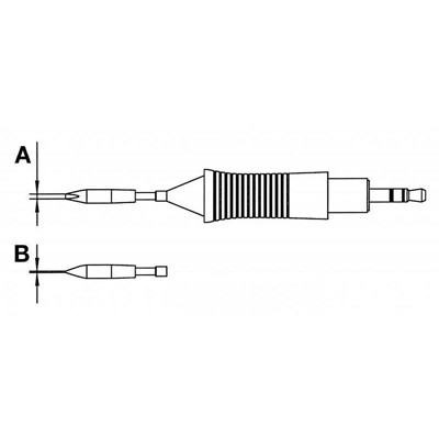 Lötspitze Serie RT, Meißelform, RT 1SC/0,4 x 0,2mm, gerade von Weller