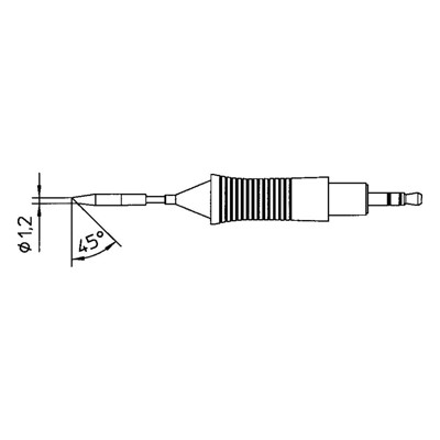 Lötspitze Serie RT, Rundform, RT 6/ø1,2mm, abgeschrägt von Weller