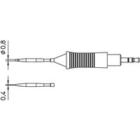 Weller - RT9 Lötspitze Meißelform, gerade Spitzen-Größe 0.8 mm Inhalt 1 St. von Weller