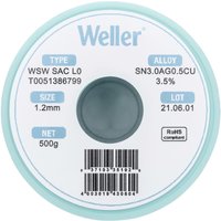 T0051386799 Lötzinn, bleifrei Spule, bleifrei Sn3,0Ag0,5Cu 500 g 1.20 mm - Weller von Weller