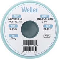 T0051387299 Lötzinn, bleifrei Spule, bleifrei Sn3,0Ag0,5Cu 500 g 0.30 mm - Weller von Weller