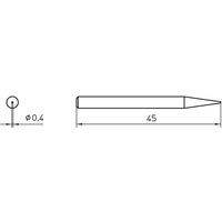 Weller 4SPI15210-1 Lötspitze Nadelform Spitzen-Größe 0.4 mm Inhalt 1 St. von Weller