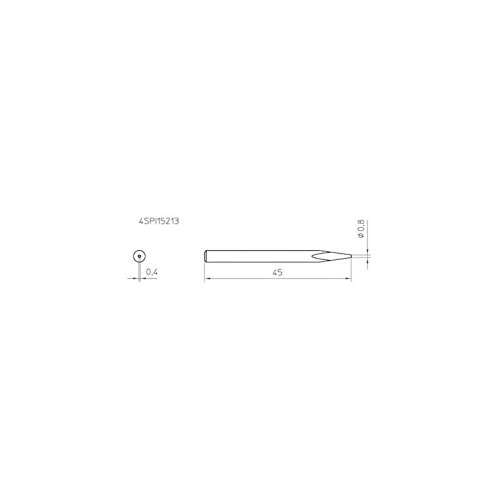 Weller 4SPI15213-1 Loetspitze Nadelform Spitzen-Groeße 0.8mm Inhalt 1St. von Weller