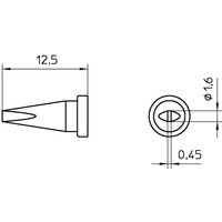 Weller LT ASL Lötspitze Meißelform Spitzen-Größe 0.45 mm Spitzen-Länge 13 mm Inhalt 1 St. Weller LT ASL Lötspitze Meißelform Spitzen-Größe 0.45 mm Spitzen-Länge 13 mm Inhalt 1 St. von Weller