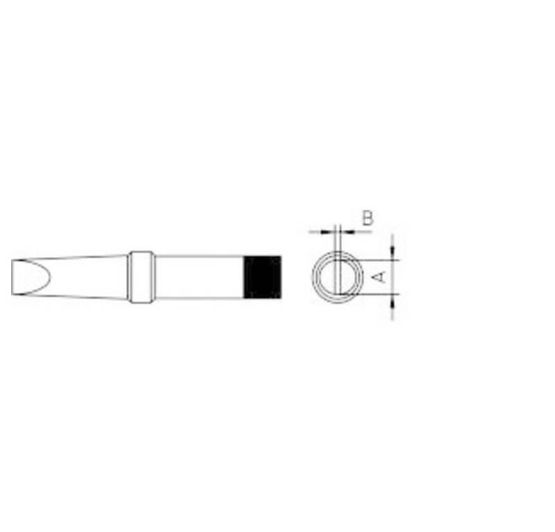 Weller Lötfitting Weller 4PTA8-1 Lötspitze Flachform Spitzen-Größe 1.6 mm Inhalt 1 St., (4PTA8-1) von Weller