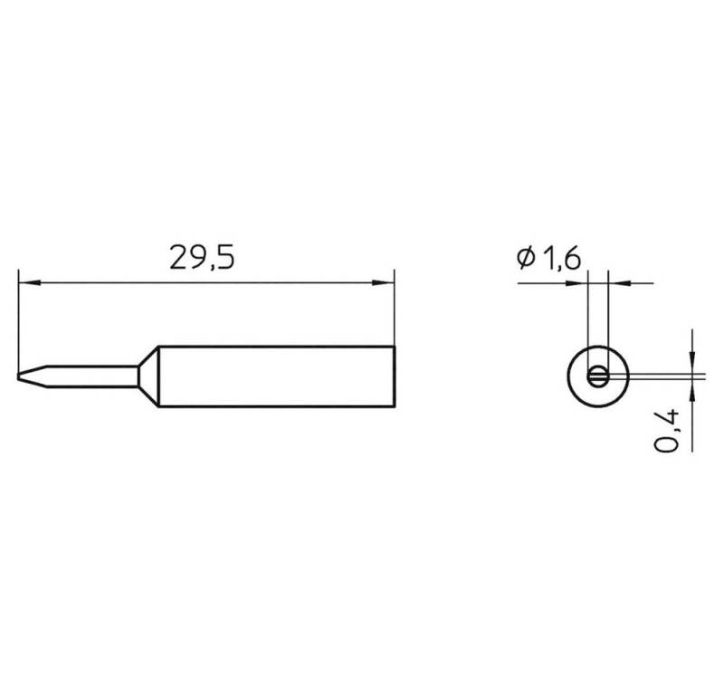 Weller Lötfitting Weller XNT 6 Lötspitze Meißelform Spitzen-Größe 1.6 mm Inhalt 1 St., (XNT 6) von Weller