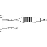 Weller RT8 Lötspitze Meißelform, gerade Spitzen-Größe 2.2 mm Inhalt 1 St. von Weller