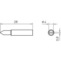 Weller - xnt d Lötspitze Meißelform Spitzen-Größe 4 mm Inhalt 1 St. von Weller