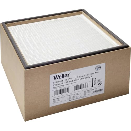 Weller T0058762701 Kompaktfilter: Partikelfilter H13 und Aktivkohlegranulat-Filter mit 10 Vorfiltern M5 für Zero Smog 2, Zero Smog EL, WFE 2ES / CS Rauchabsaugsysteme von Weller