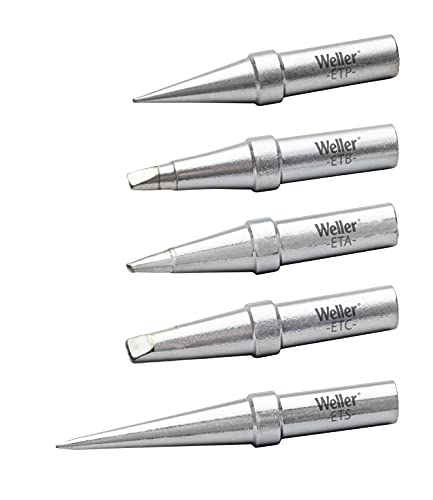 Weller WE1010 Lötspitzen-Set – ETA, ETB, ETC, ETP, TETS, 5 Stück von Weller