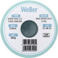 Weller WSW SAC L0 Lötzinn, bleifrei Spule Sn3,0Ag0,5Cu 250g 0.8mm von Weller