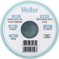 Wsw sac M1 Lötzinn, bleifrei Spule Sn3,0Ag0,5Cu 500 g 0.8 mm - Weller von Weller