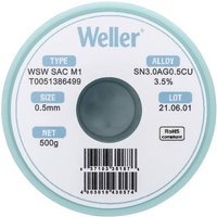 Weller WSW SAC M1 Lötzinn, bleifrei Spule Sn3,0Ag0,5Cu 500g 0.5mm Weller WSW SAC M1 Lötzinn, bleifrei Spule Sn3,0Ag0,5Cu 500g 0.5mm von Weller