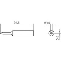 Weller XNT 6 Lötspitze Meißelform Spitzen-Größe 1.6mm Inhalt 1St. von Weller