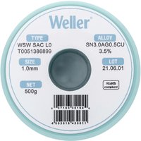 Wsw sac L0 Lötzinn, bleifrei Spule Sn3,0Ag0,5Cu 500 g 1 mm - Weller von Weller