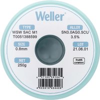 Weller - wsw sac M1 Lötzinn, bleifrei Spule Sn3,0Ag0,5Cu 250 g 0.8 mm von Weller