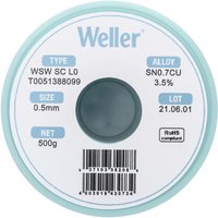 Wsw sc L0 Lötzinn, bleifrei Spule Sn0,7Cu 500 g 0.5 mm - Weller von Weller