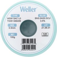 Weller - wsw sac L0 Lötzinn, bleifrei Spule Sn3,0Ag0,5Cu 100 g 0.5 mm von Weller