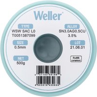 Wsw sac L0 Lötzinn, bleifrei Spule Sn3,0Ag0,5Cu 500 g 0.5 mm - Weller von Weller