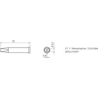 Weller - xt-c Lötspitze Meißelform Spitzen-Größe 3.2 mm Inhalt 1 St. von Weller