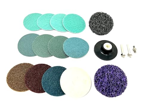 WELLERWERKZEUGE I Zubehör SET 76mm Schnellwechselsystem R Typ inkl Adapter passend für Bosch GWG + GWS 12V 10,8 roloc Druckluftschleifer mini Winkelschleifer 6+6,3mm Hazet Würth HBM KS Tools Proxxon von Wellerwerkzeuge