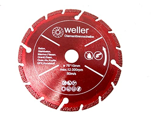 WELLERWERKZEUGE | Profi Multi Diamant Sägeblatt Trennscheibe passend für BOSCH GWS 10,8 12 12V 76 V-EC Akku Winkelschleifer Kunststoff Aluminium Holz Stein Marmor Fliesen WELLERWERKZEUGE | Profi Multi Diamant Sägeblatt Trennscheibe passend für BOSCH GWS 10,8 12 12V 76 V-EC Akku Winkelschleifer Kunststoff Aluminium Holz Stein Marmor Fliesen von Wellerwerkzeuge