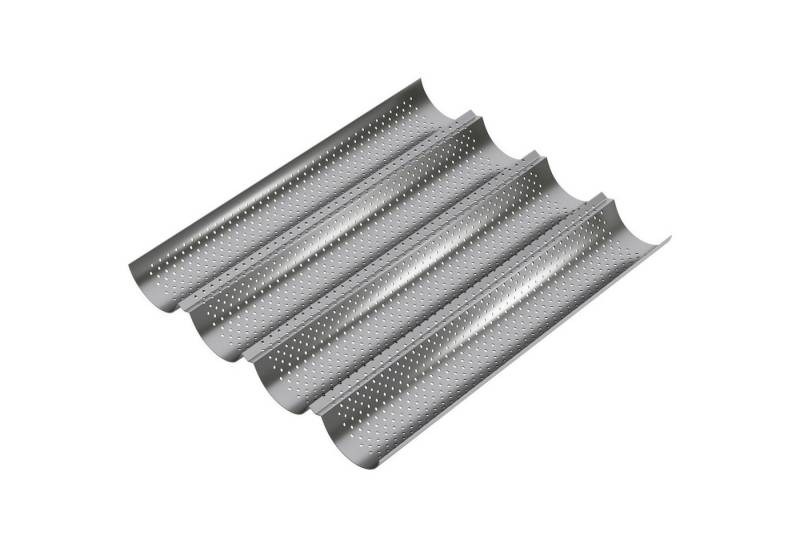 Wellgro Baguetteblech Baguette-Blech für bis zu 4 Baguettes, Karbonstahl von Wellgro