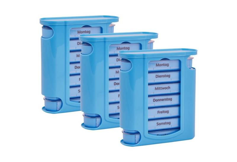 Wellgro Pillendose 3x Tablettenbox für 7 Tage je 4 Fächer pro Tag von Wellgro