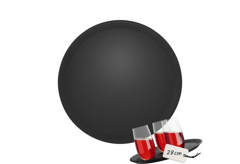 Wellgro Tablett Kellnertablett rutschfest Ø 28cm - Serviertablett Gastronomie, (1-tlg) von Wellgro