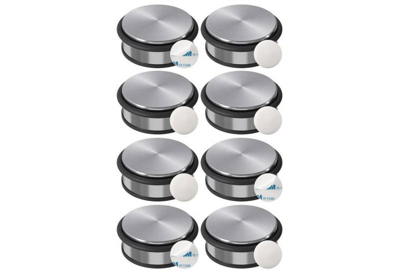 Wellgro Türstopper Edelstahl Türstopper 1,2 kg + Wand Türstopper, ohne Bohren von Wellgro