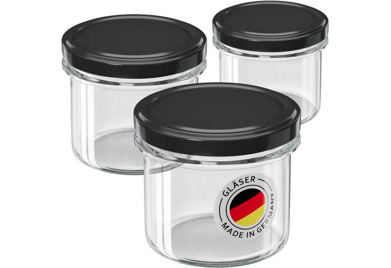 Wellgro Vorratsglas Einmachgläser mit Schraubdeckel 235ml - Deckel To 82, (12-tlg) von Wellgro