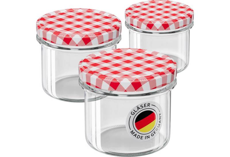 Wellgro Vorratsglas Einmachgläser mit Schraubdeckel 235ml - Deckel To 82, (50-tlg) von Wellgro