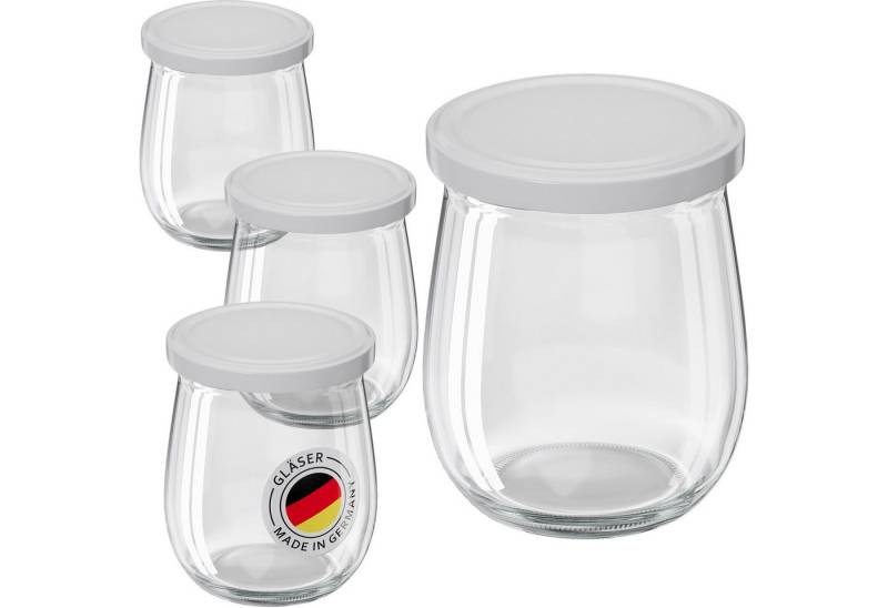 Wellgro Vorratsglas Einmachgläser mit Schraubdeckel 417ml - Deckel To 82, (12-tlg) von Wellgro