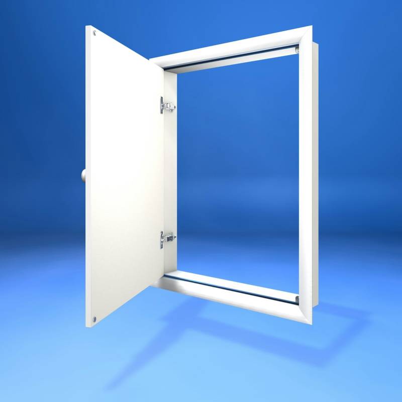 Wellhöfer Kniestocktüre 1 flgl. 70 x 100 cm mit Pushlock mit Wärmeschutz 4D flächenversetzte Standardausführung von Wellhoefer