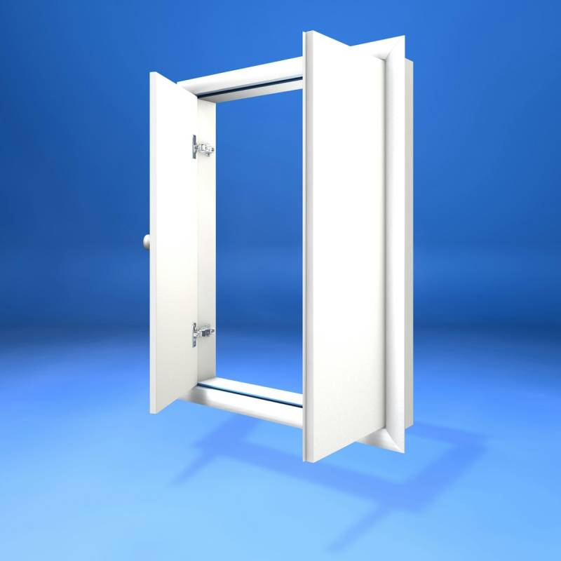 Wellhöfer Kniestocktüre 2 flgl 70 x 100 cm Standardverschluss ohne Wärmeschutz flächenversetzte Standardausführung von Wellhoefer
