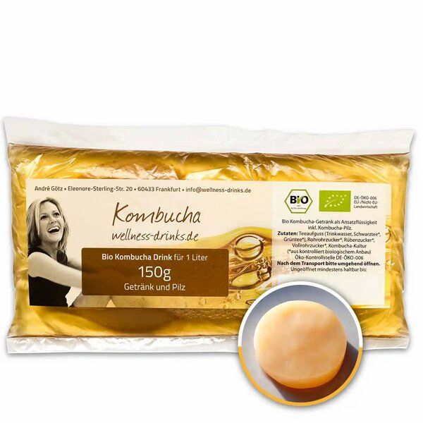 Wellness-Drinks Bio Kombucha Drink mit Teepilz (klein) von Wellness-Drinks