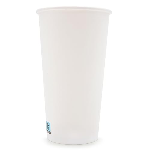 Wellsamed WELLSACUP 100 Pappbecher 440 ml Weiß, geeignet für Heißgetränke, Coffee to Go, Business, Veranstaltungen, Party von Wellsamed