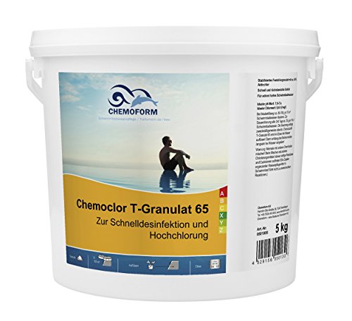 Pool Chlorgranulat 5 kg T-Granulat 65 Pool Chlorgranulat schnelllöslich Stoßchlor Desinfektion 5kg (1 Eimer) von Wellsapool