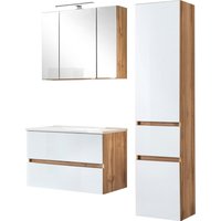 welltime Badezimmer-Set "Horki", (Set, 3 St.), bestehend aus Waschtisch-Set mit Seitenschrank, Breite 120 cm von Welltime