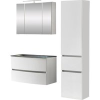 welltime Badezimmer-Set "Kaunas", (Set, 3 St.), bestehend aus Waschtisch-Set mit Seitenschrank, Breite 120 cm von Welltime